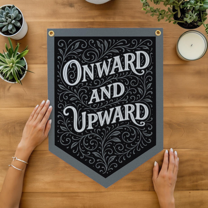Onward &amp; Upward Felt Camp Flag