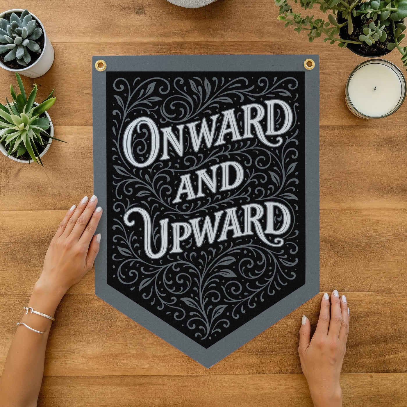 Onward & Upward Felt Camp Flag