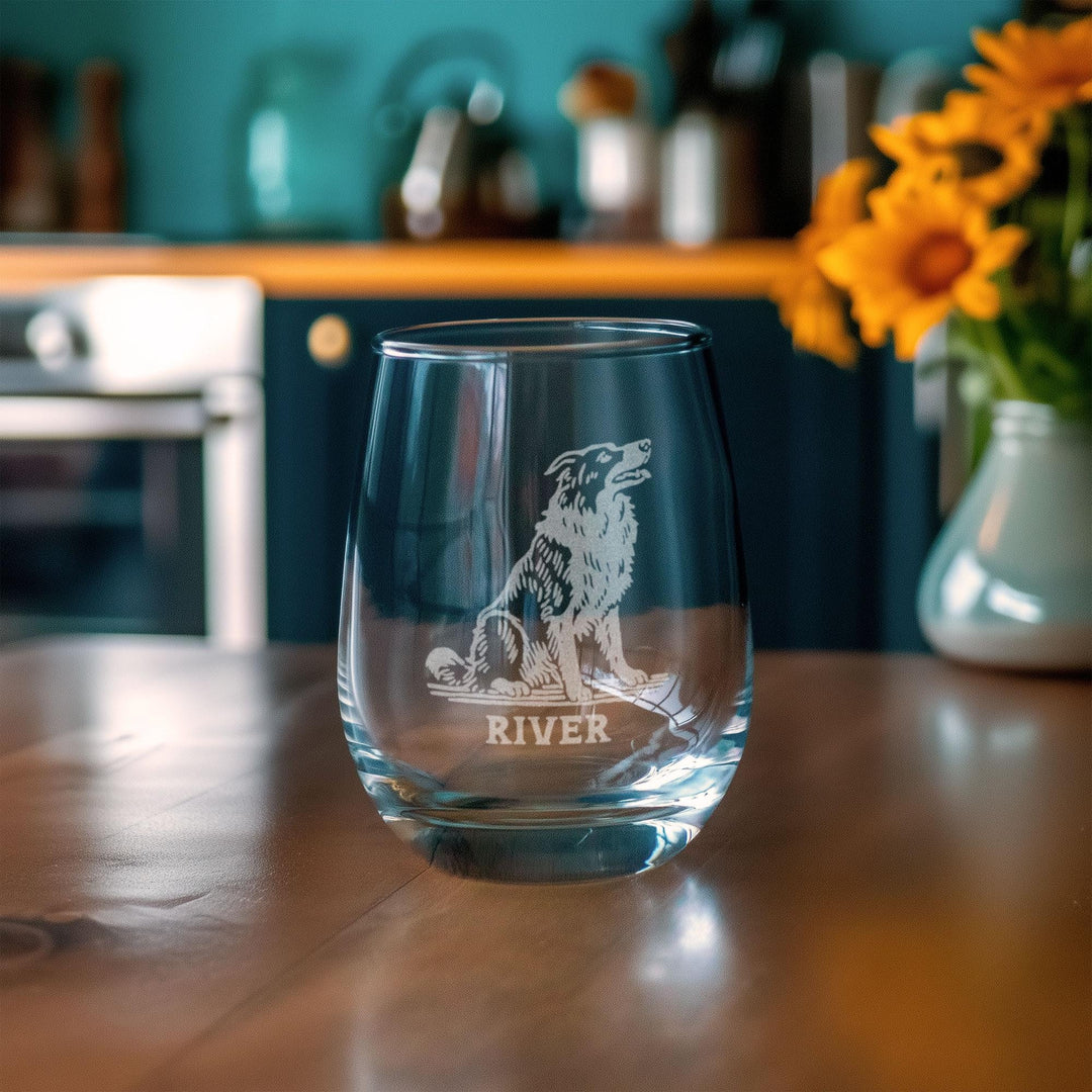 Border Collie Customizable Dog Glasses