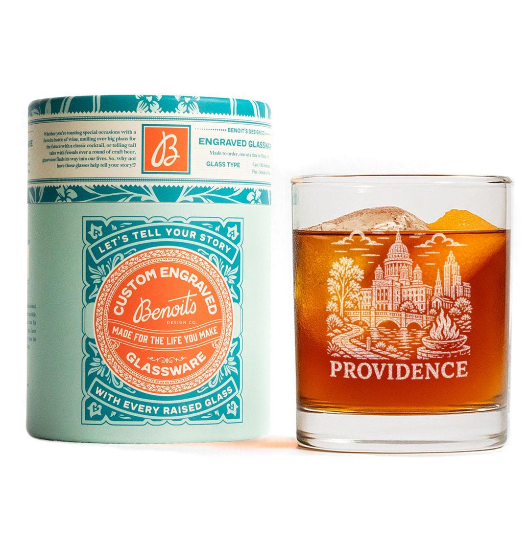 Providence Rhode Island Engraved Glass