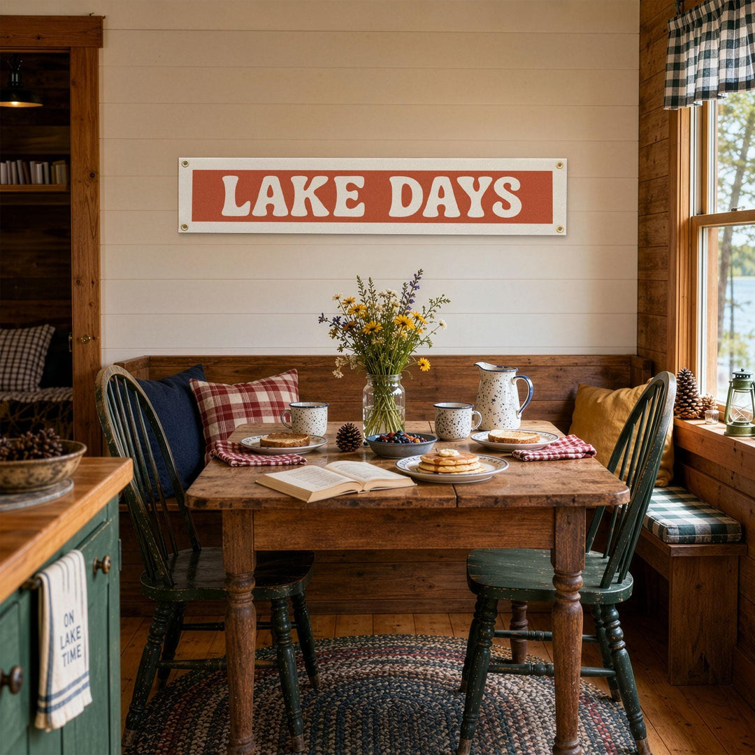Lake Days Felt Banner