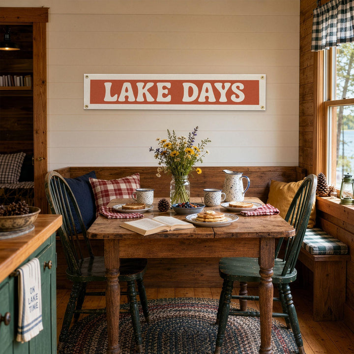 Lake Days Felt Banner