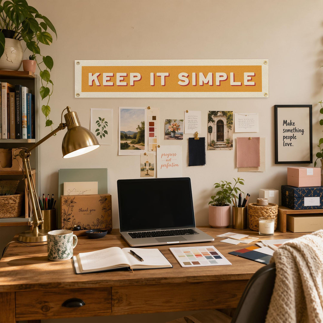 Keep It Simple Felt Banner