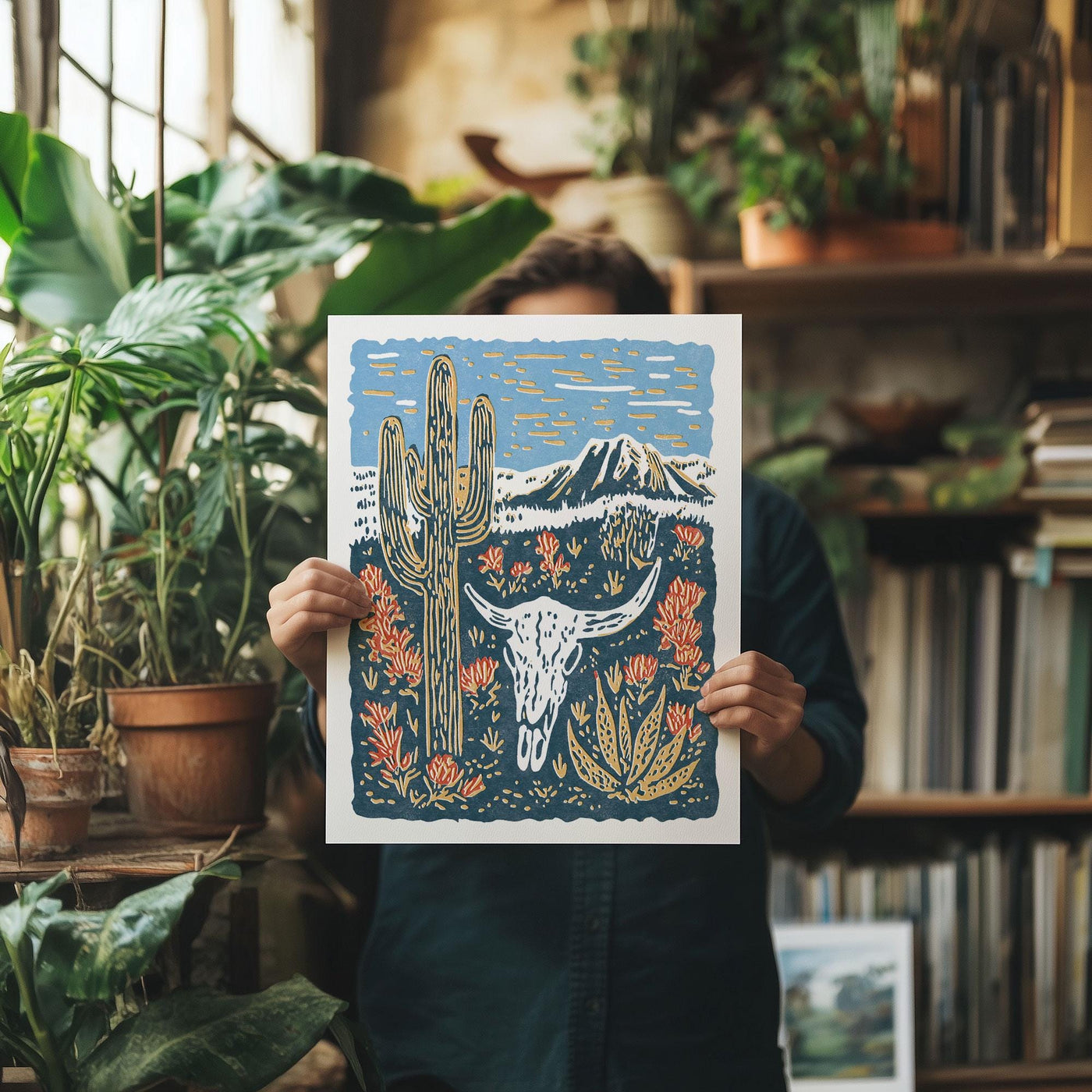 Saguaro Desert Art Print