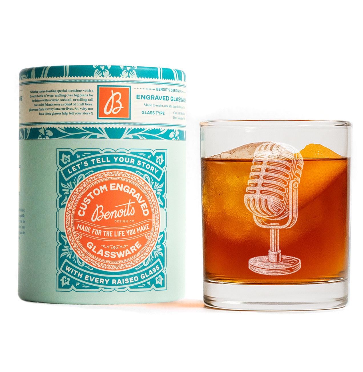 Vintage Microphone Glass