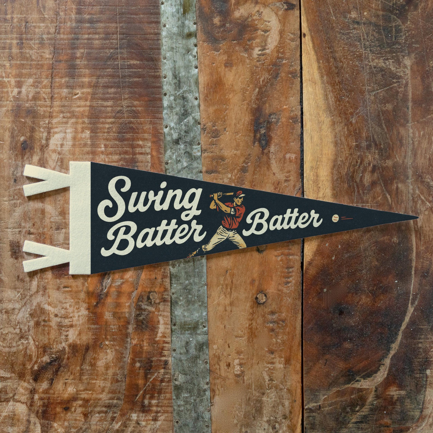 Swing Batter Batter Felt Pennant