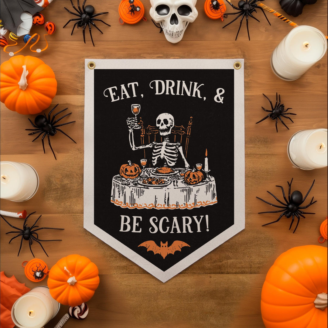 Eat, Drink, and Be Scary Felt Banner