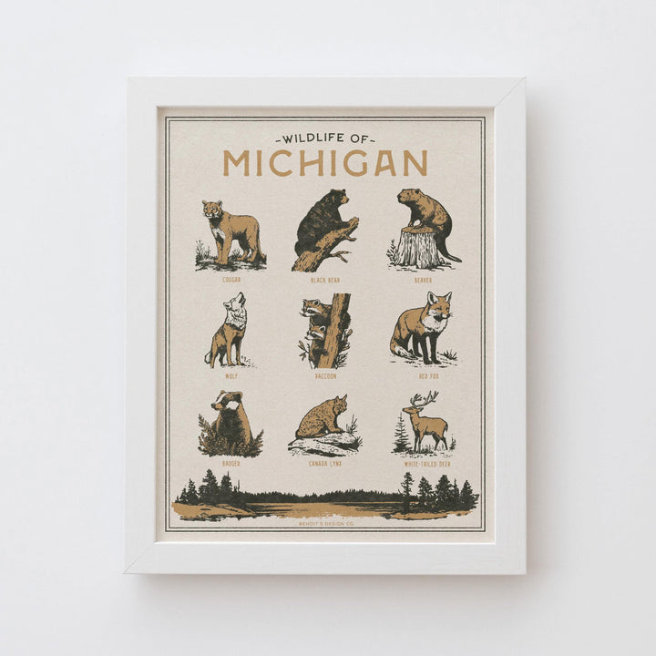 Michigan Wildlife Print