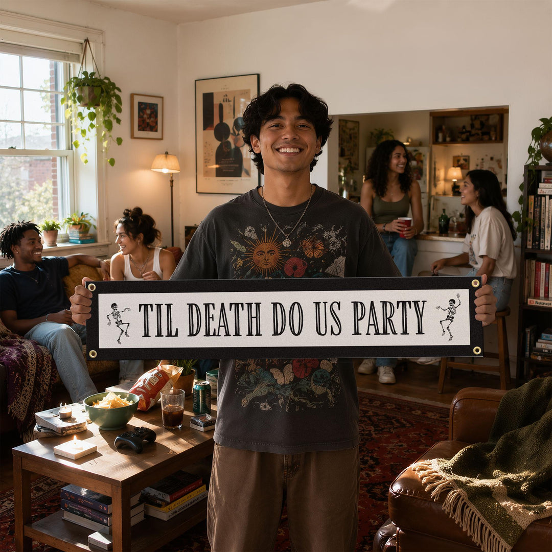 Til Death Do Us Party Felt Banner