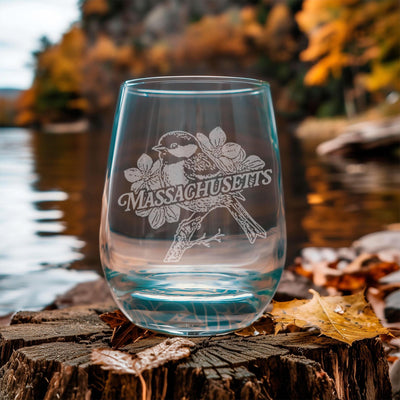 Massachusetts State Bird Glasses
