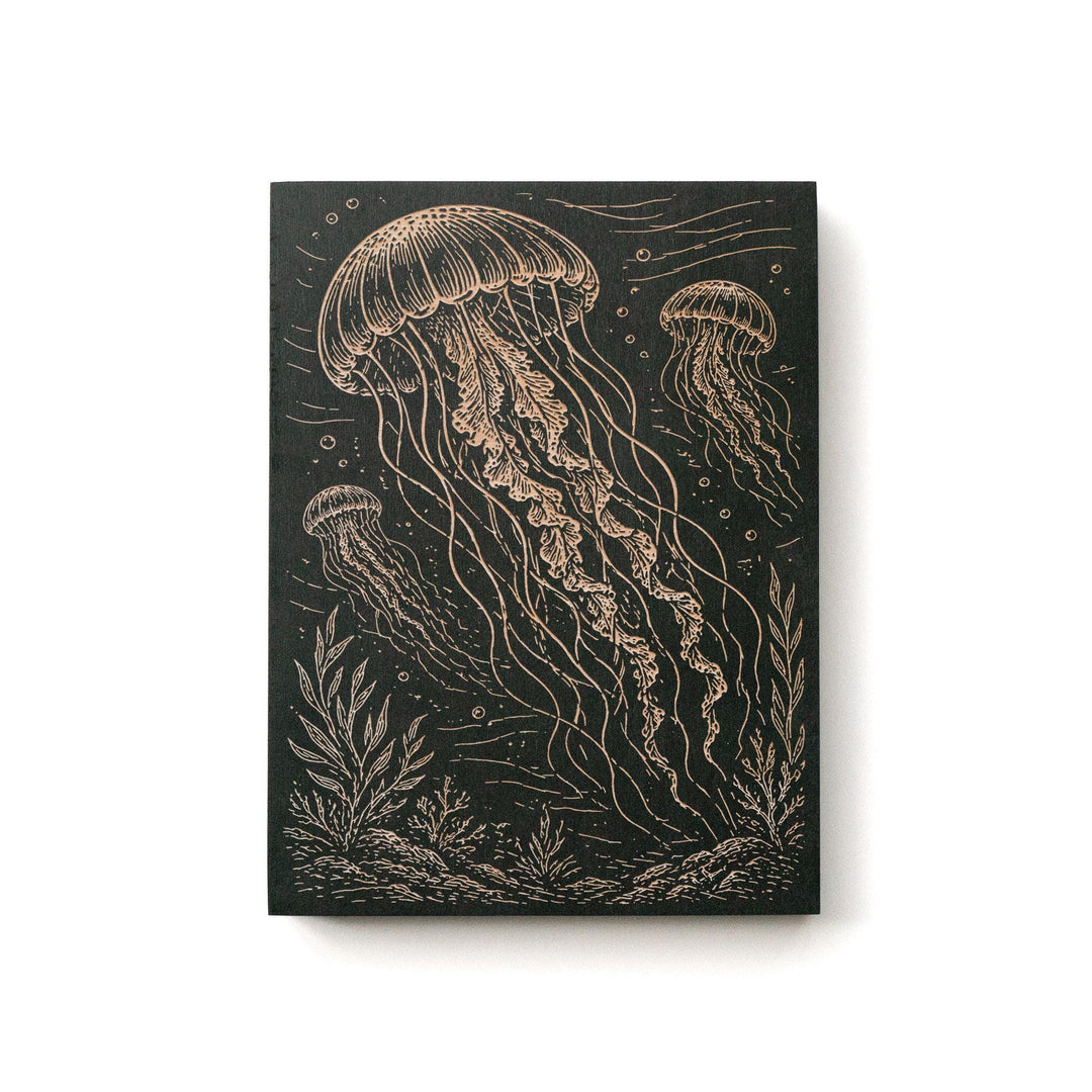 Jellyfish Engraved Birch Art Panel
