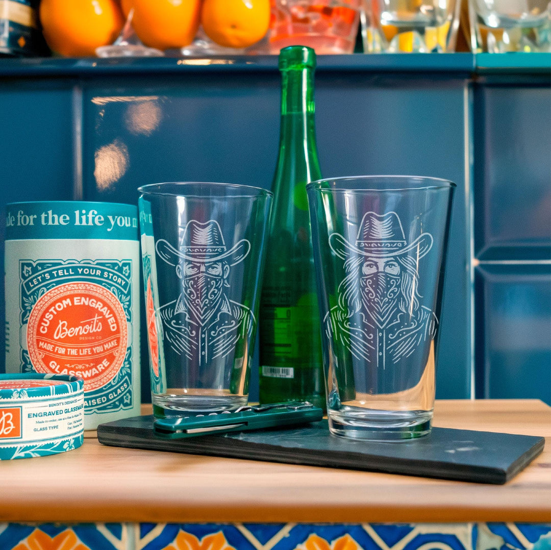 Partners in Crime Glasses (Set of 2)