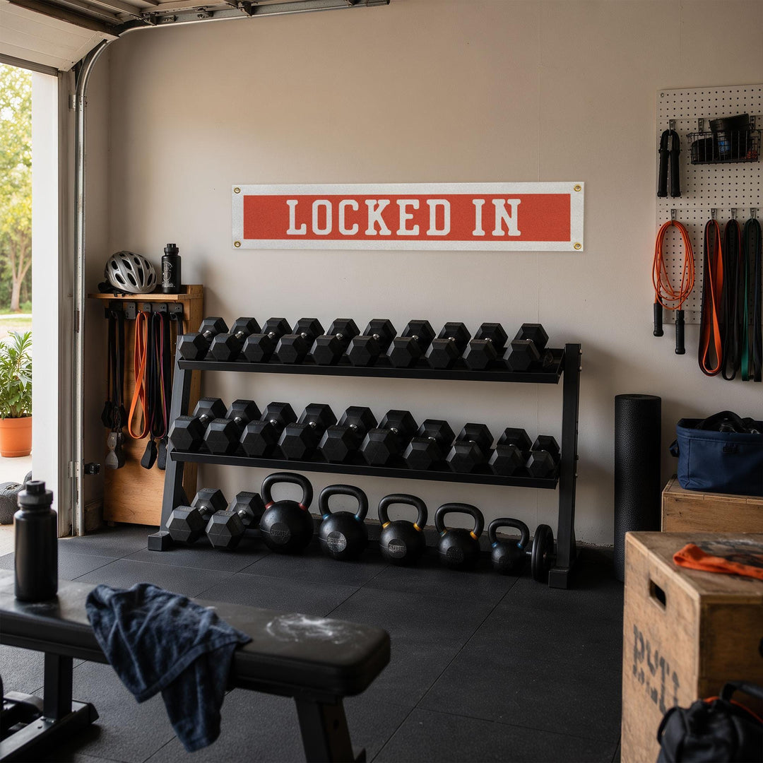 Locked In Felt Banner