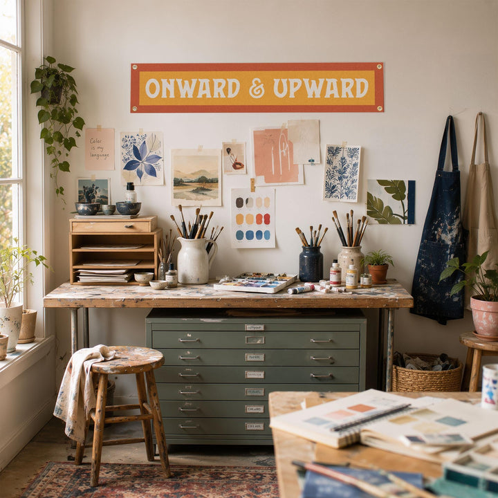 Onward &amp; Upward Felt Banner
