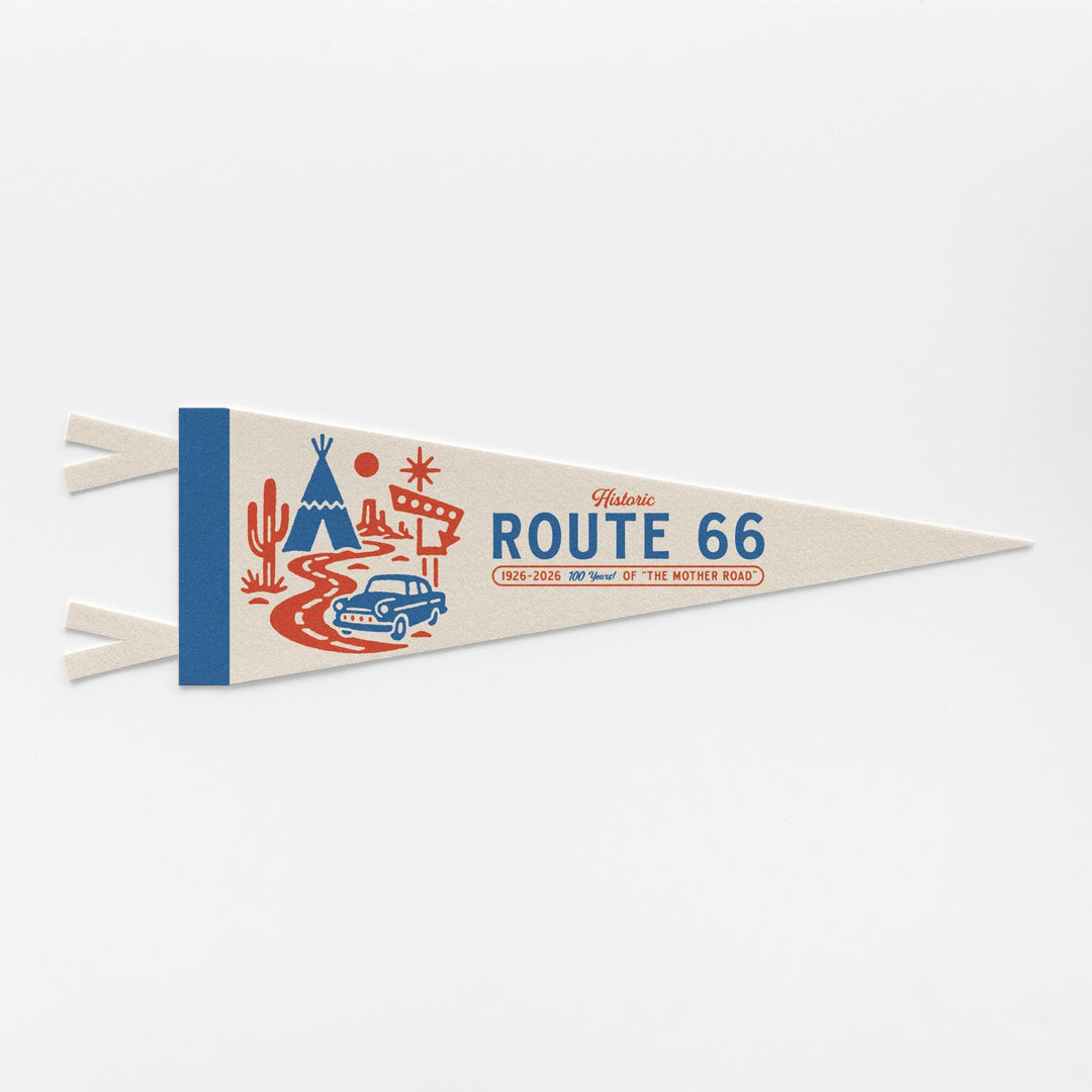 Route 66 Centennial Felt Pennant