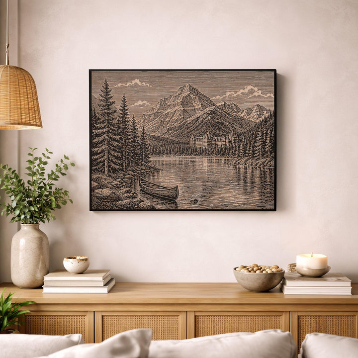 Banff National Park Engraved Birch Art Panel