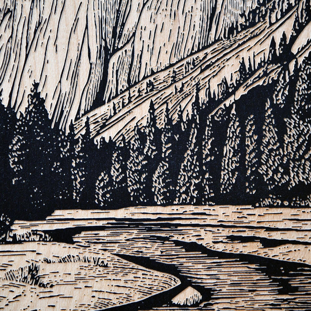 Yosemite National Park Engraved Illustration