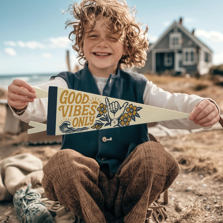Good Vibes Only Felt Pennant