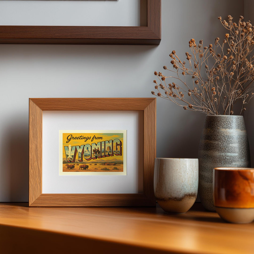 Wyoming Postcard Art Print