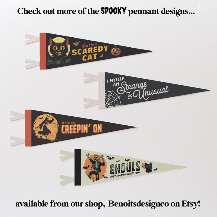 Just Here for the Boooos Felt Pennant