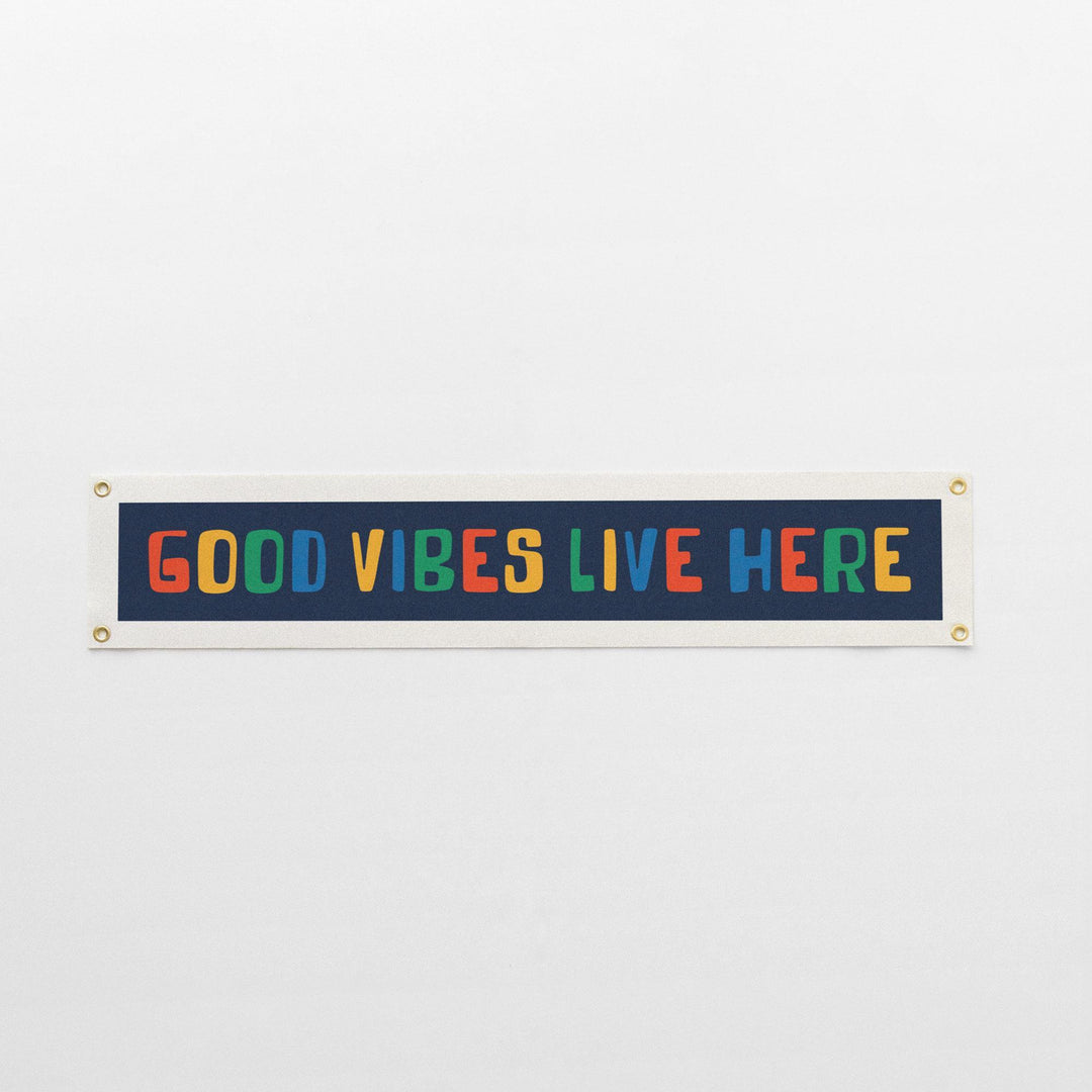 Good Vibes Live Here Felt Banner