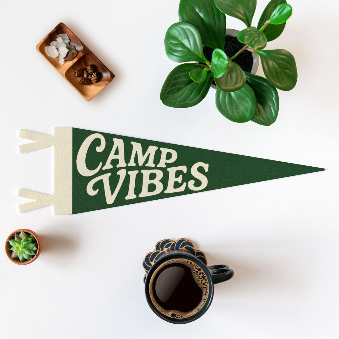 Camp Vibes Felt Pennant