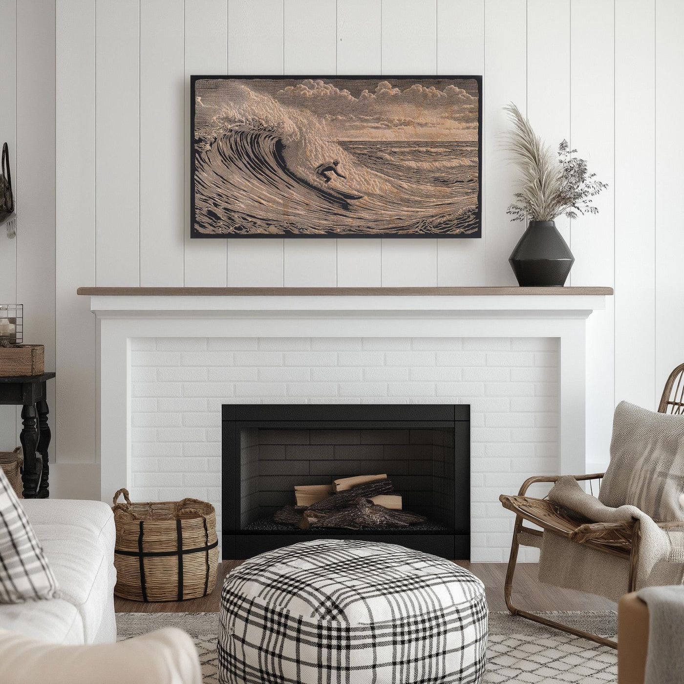 Surfer Riding Wave Art