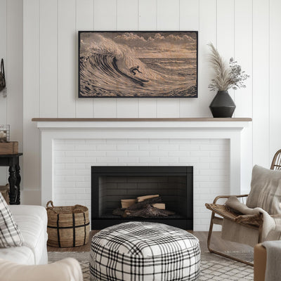 Surfer Riding Wave Art