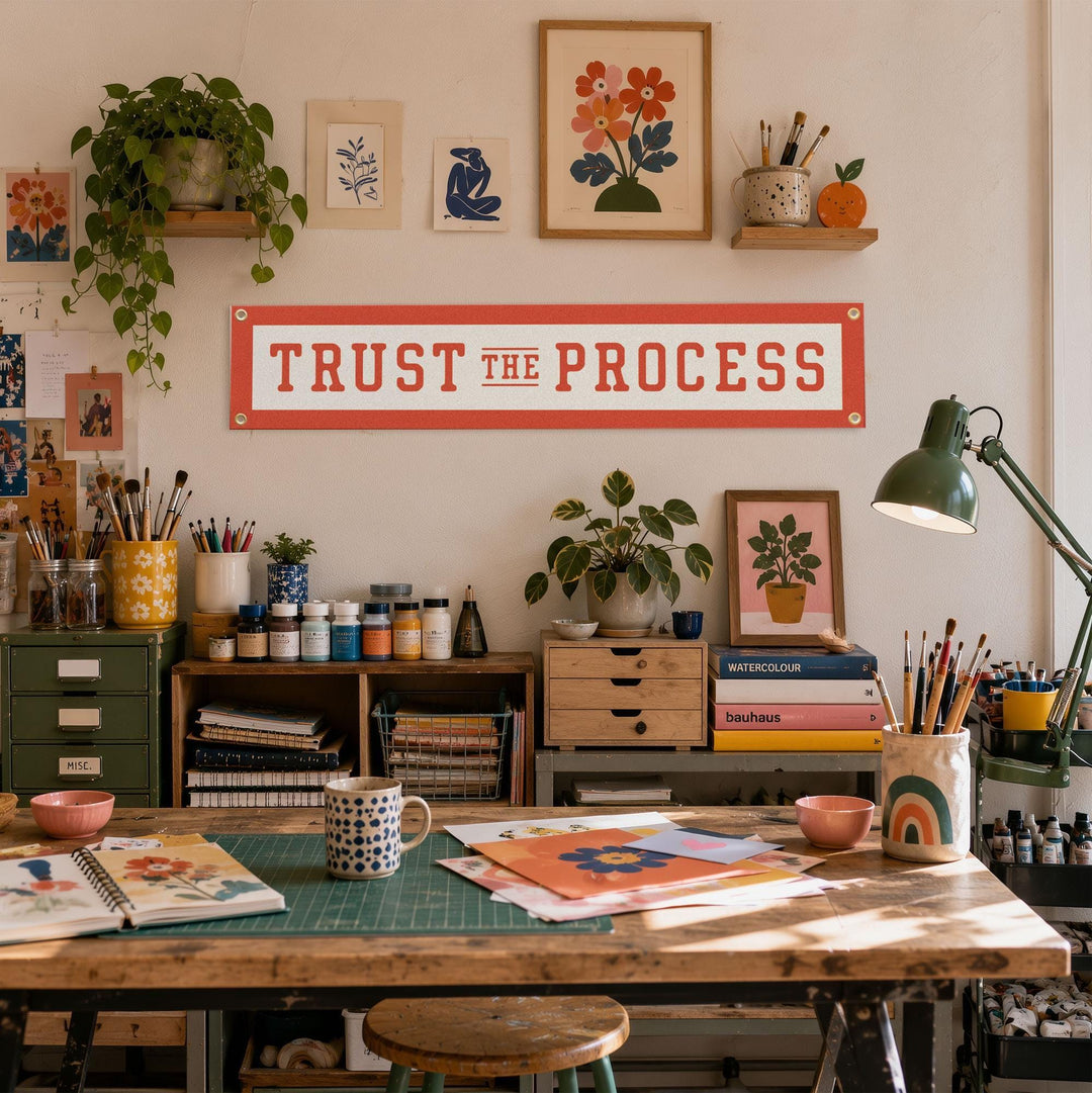 Trust the Process Felt Banner