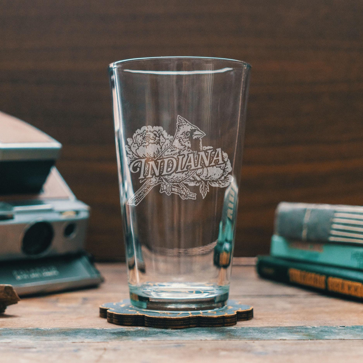 Indiana State Bird Glasses
