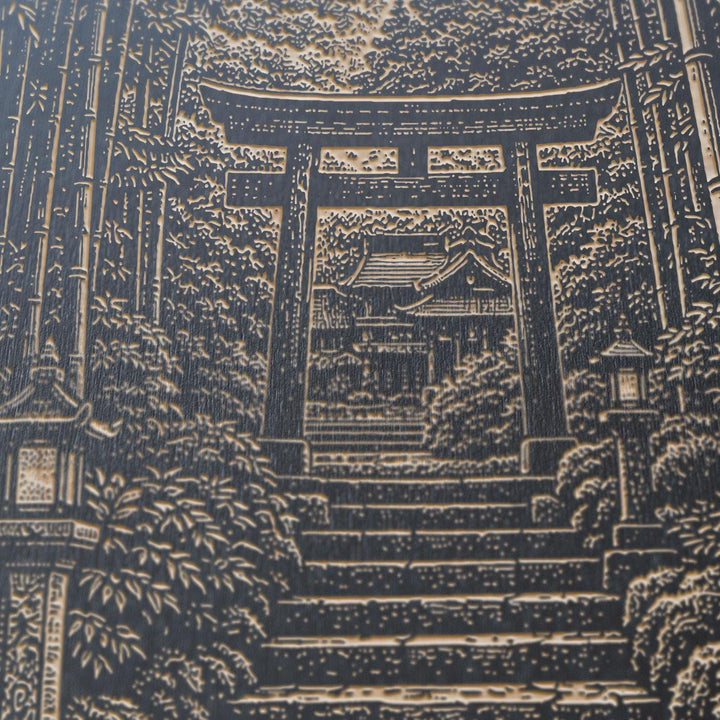 Torii Gate Path Engraved Birch Art Panel