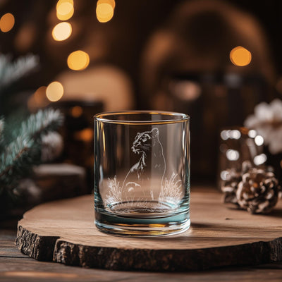 Black Panther Glasses | Jungle Animal Themed Whiskey, Wine & Beer Glassware, Leopard Jaguar Drinkware, Big Cat Gift, Exotic Maximalist Decor