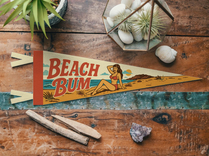 Beach Bum Felt Pennant