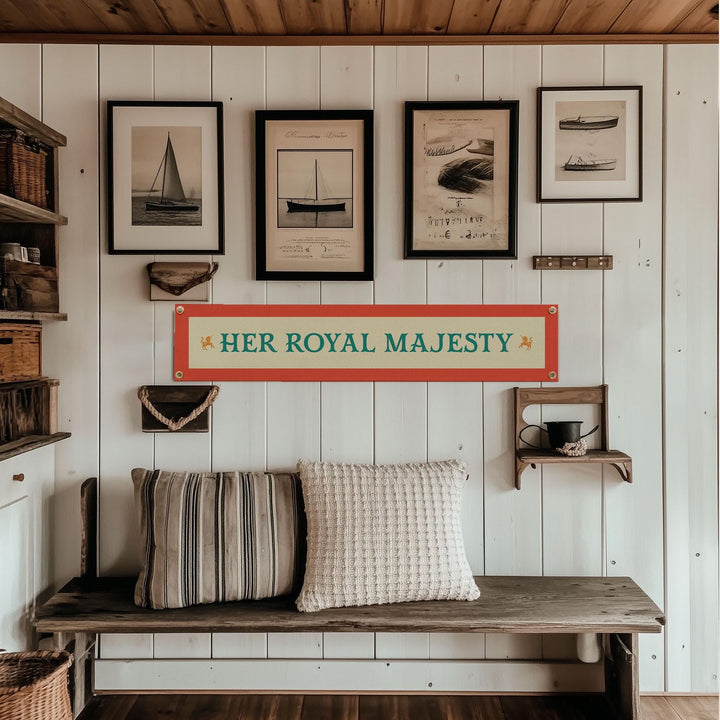 Her Royal Majesty Felt Banner