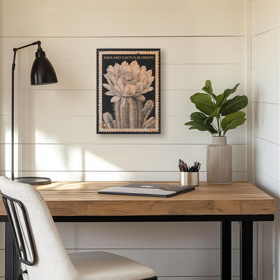 Saguaro Cactus Blossom Floral Wall Art