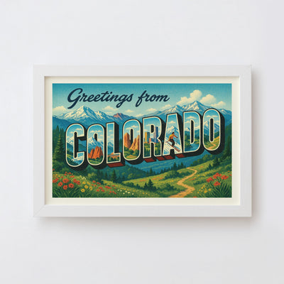 Colorado Postcard Art Print