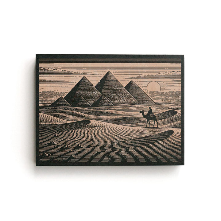 Great Pyramids Engraved Birch Art Panel