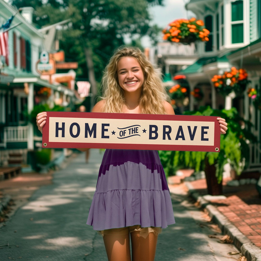 Home of the Brave Felt Banner