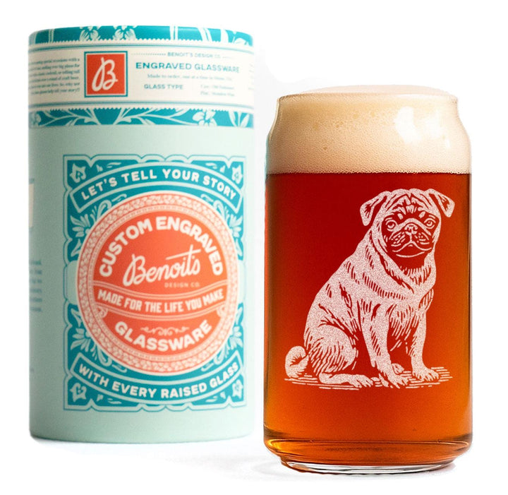 Pug Customizable Dog Glasses