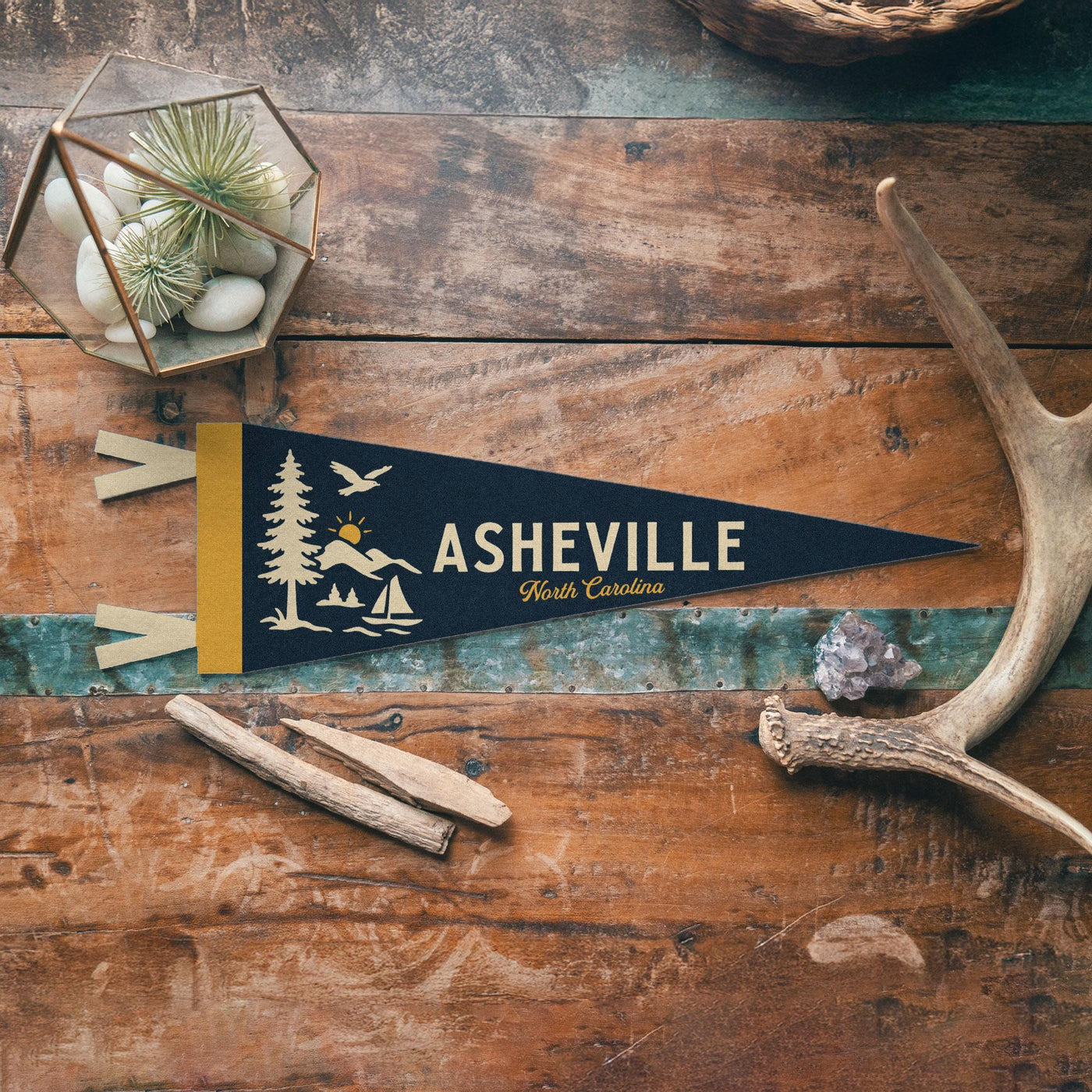 Asheville North Carolina Felt Pennant
