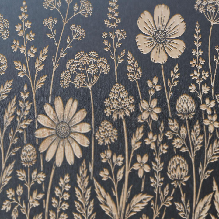 Wildflowers Engraved Birch Art Panel