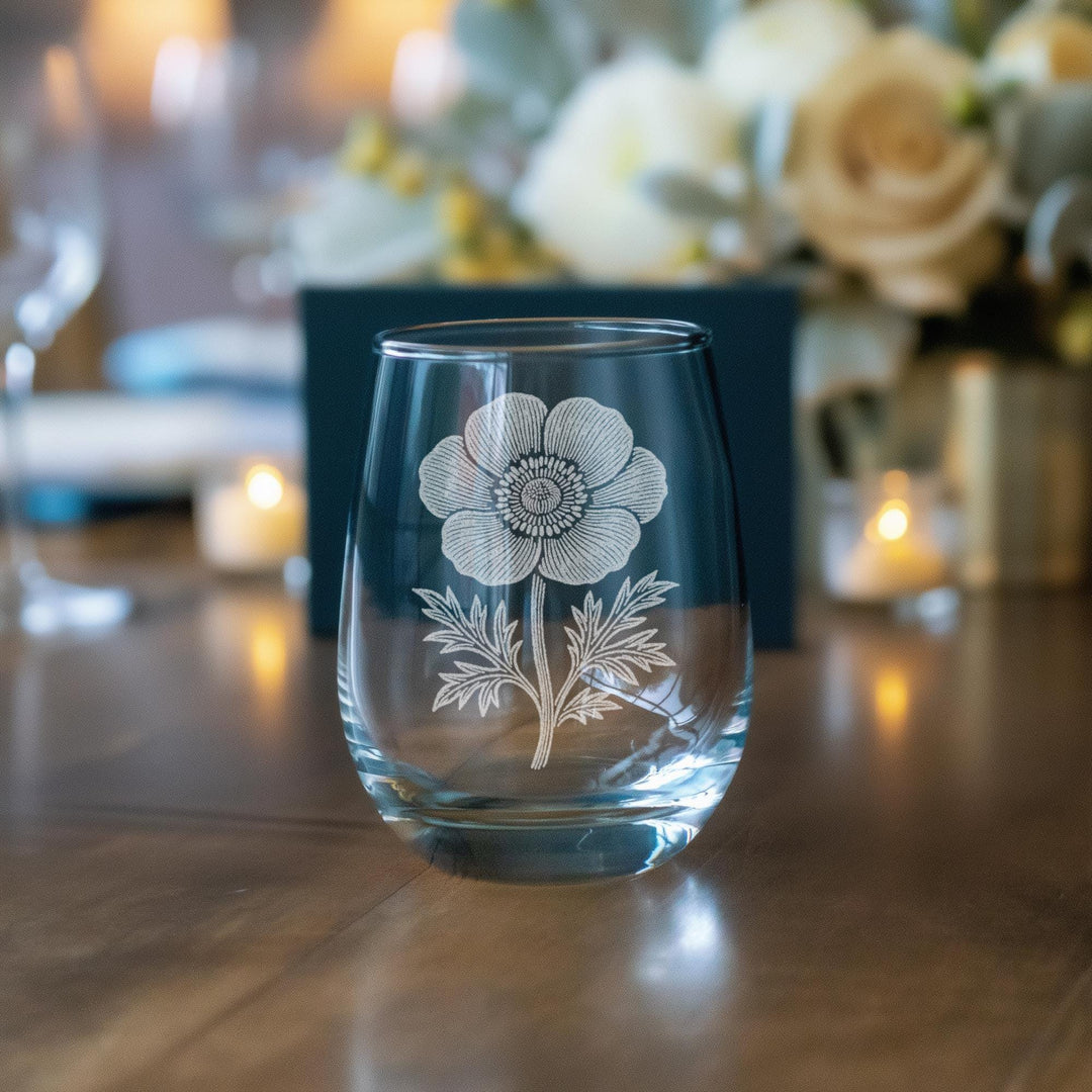 Anemone Flower Glasses