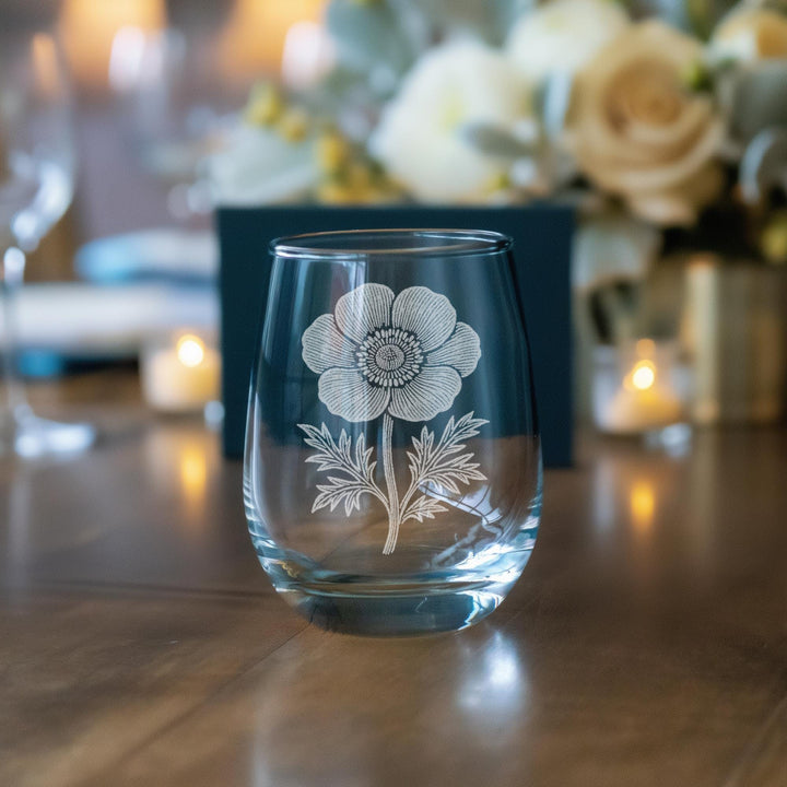 Anemone Flower Glasses