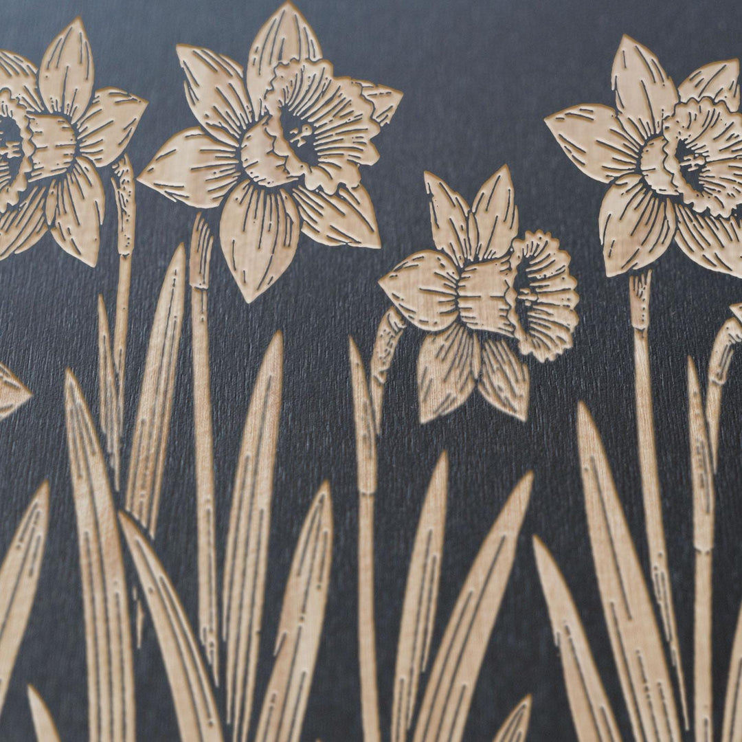 Daffodils Engraved Birch Art Panel