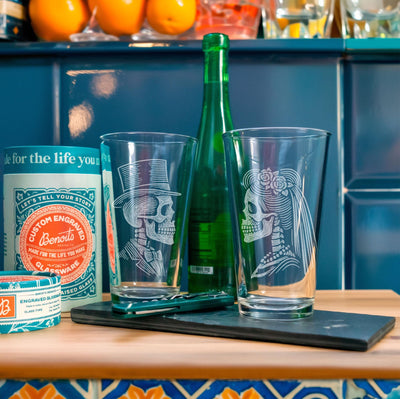 Skeleton Couple Glasses (Set of 2)