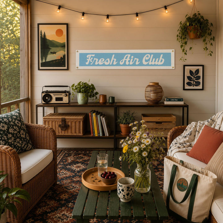 Fresh Air Club Felt Banner