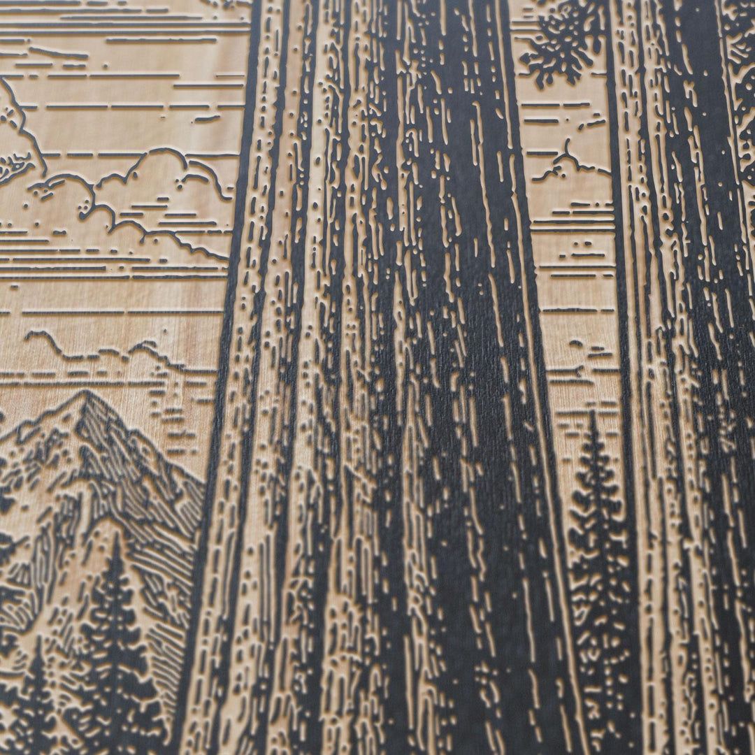 Giant Sequoia Grove Engraved Birch Art Panel
