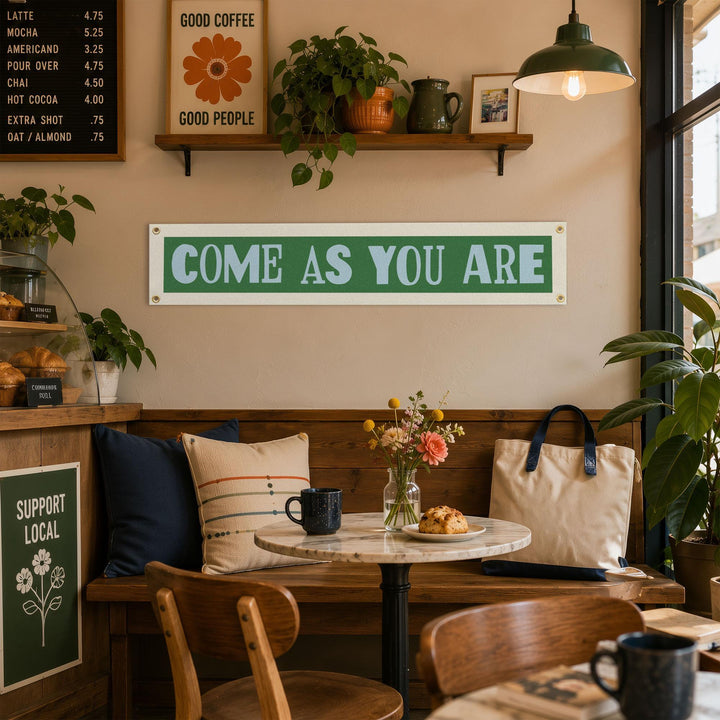 Come As You Are Felt Banner