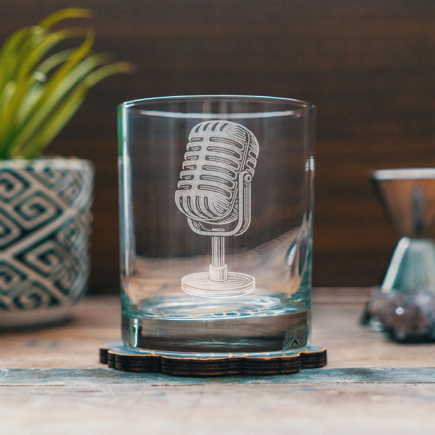 Vintage Microphone Glass