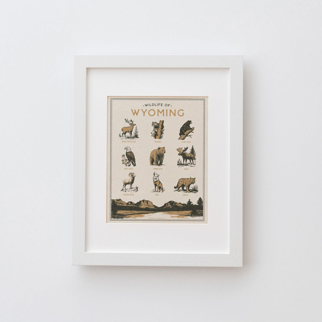 Wyoming Wildlife Print